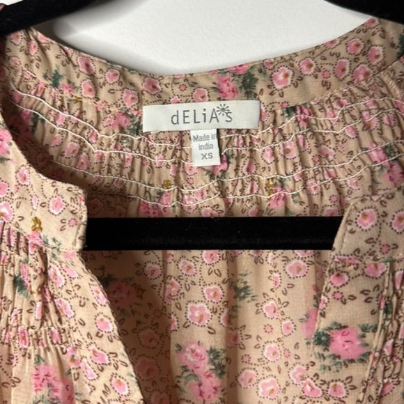 y2k delias pink floral sheer dress - Picture 3 of 7